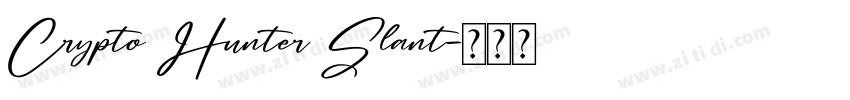 Crypto Hunter Slant字体转换